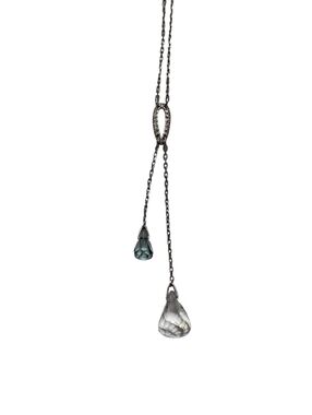 Swarovski Lunar Dual Crystal Drop Necklace